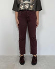 Please - Jeans sigaretta stonewash bordeaux