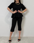 Tensione In - Pantalone Capri nero
