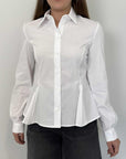 Please - Camicia peplum bianca