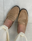 Mocassino sabot in ecocamoscio
