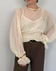 Tensione In - Blusa in chiffon burro