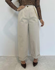 SusyMix - Pantalone con catena panna