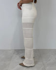 Haveone - Pantalone tessuto goffrato