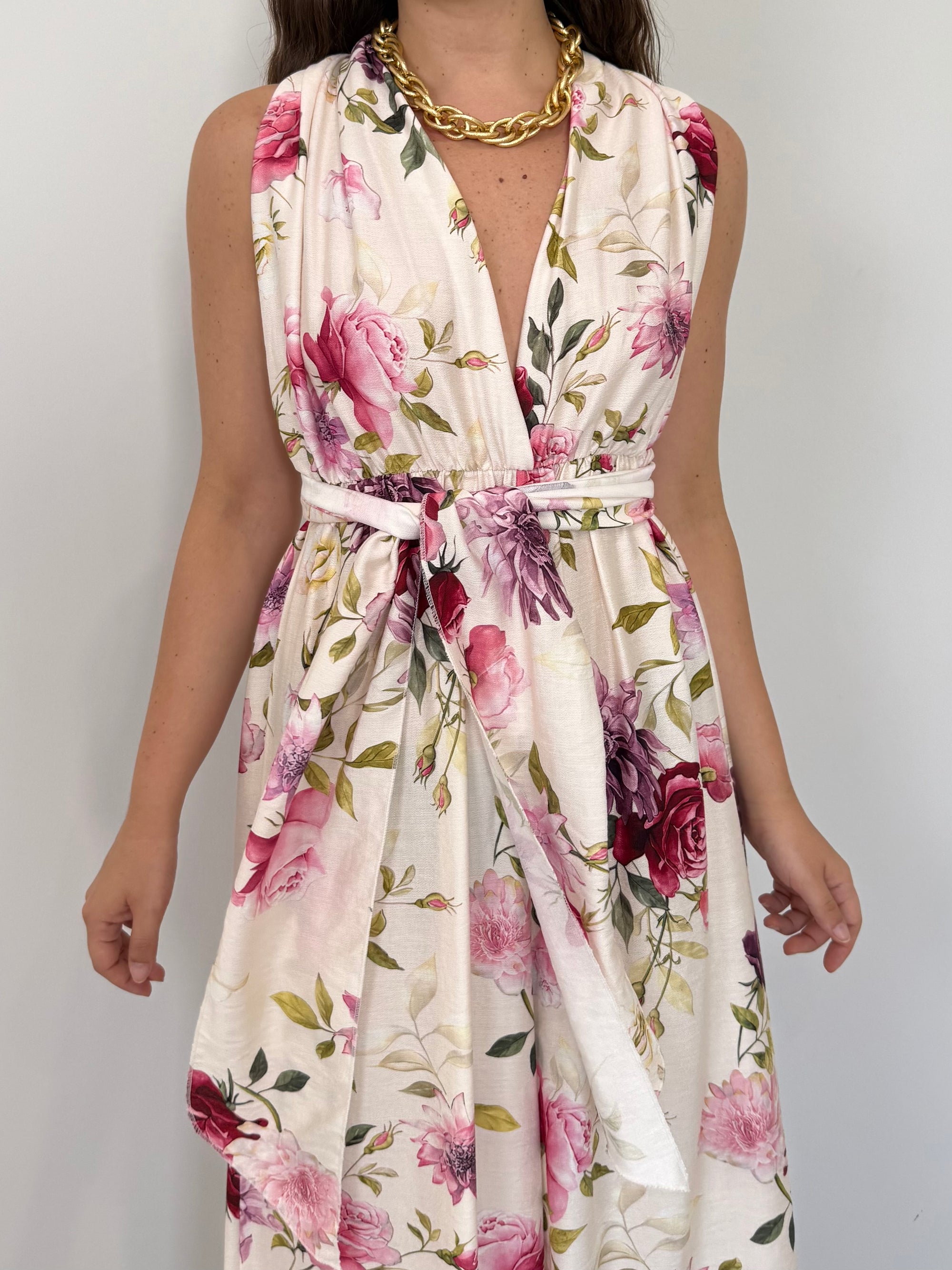 Haveone - Tuta floreale fuxia
