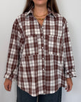 Haveone - Camicia check largo moro