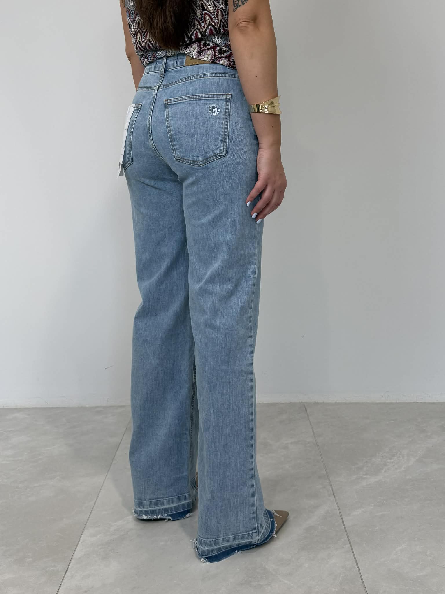 Haveone - Jeans Emma orlo scucito lav. chiaro