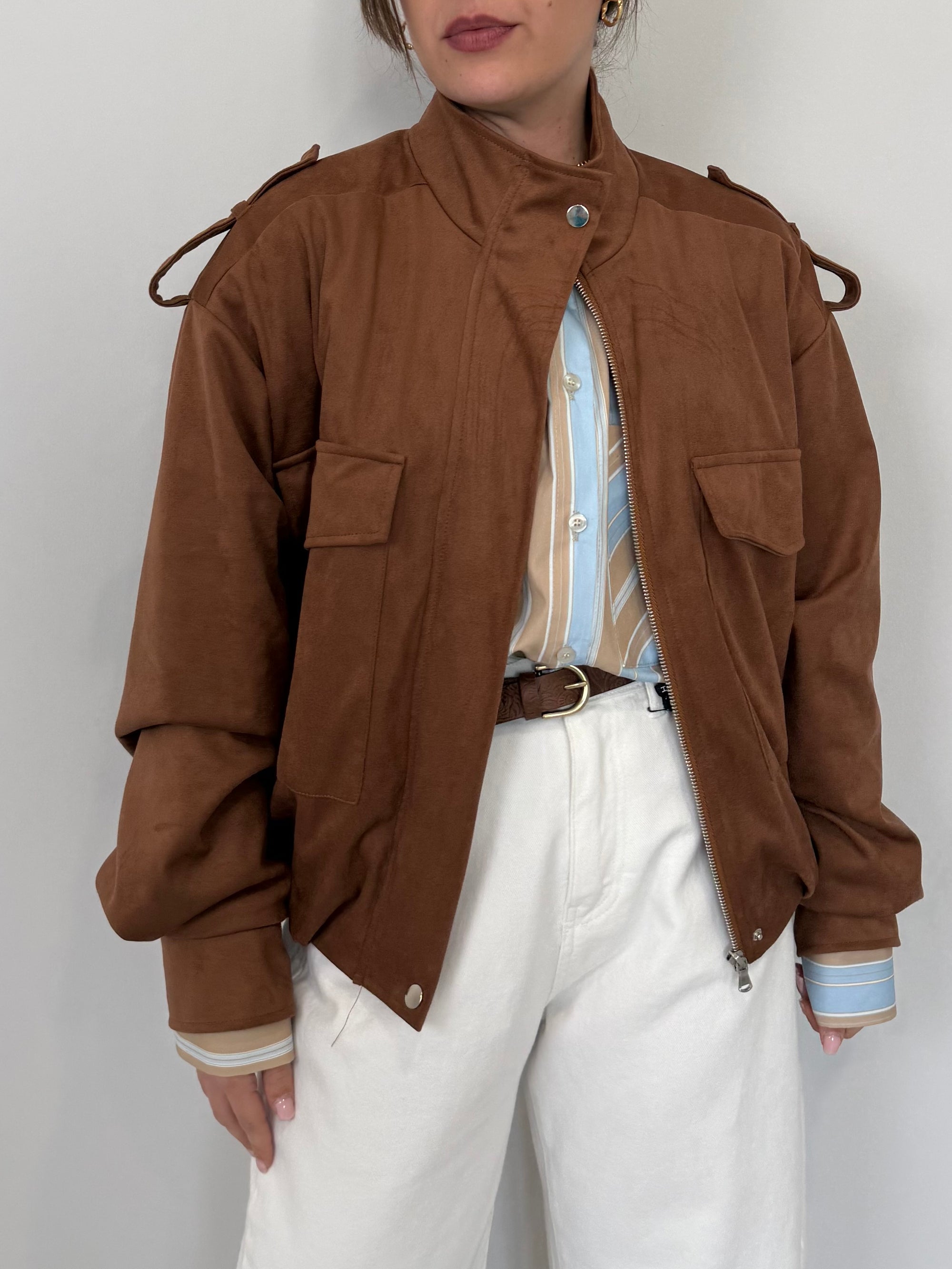 Haveone - Bomber in suede