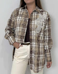 Haveone - Camicia in flanella con dettaglio