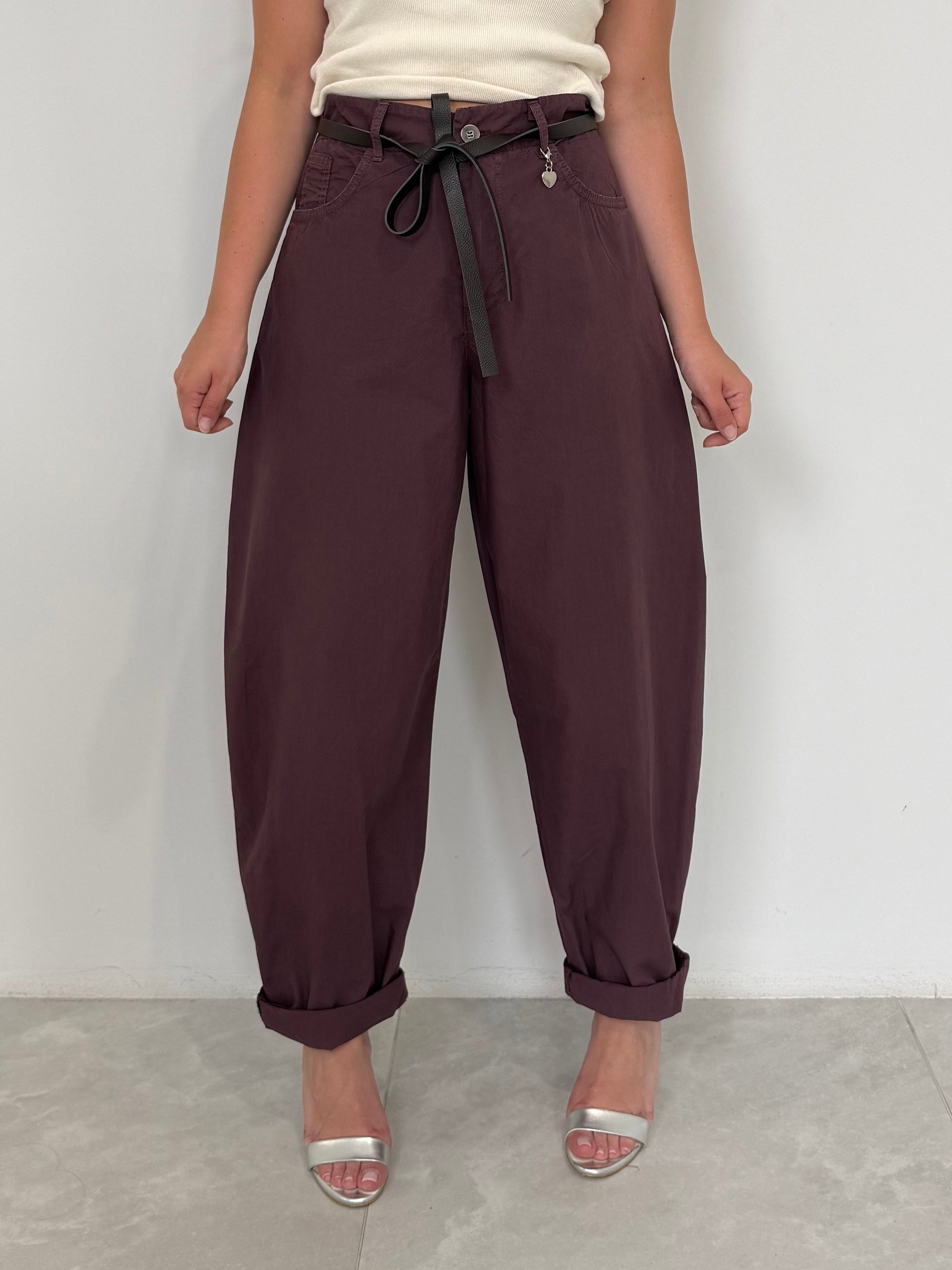 SusyMix - Pantalone cuoricino fico