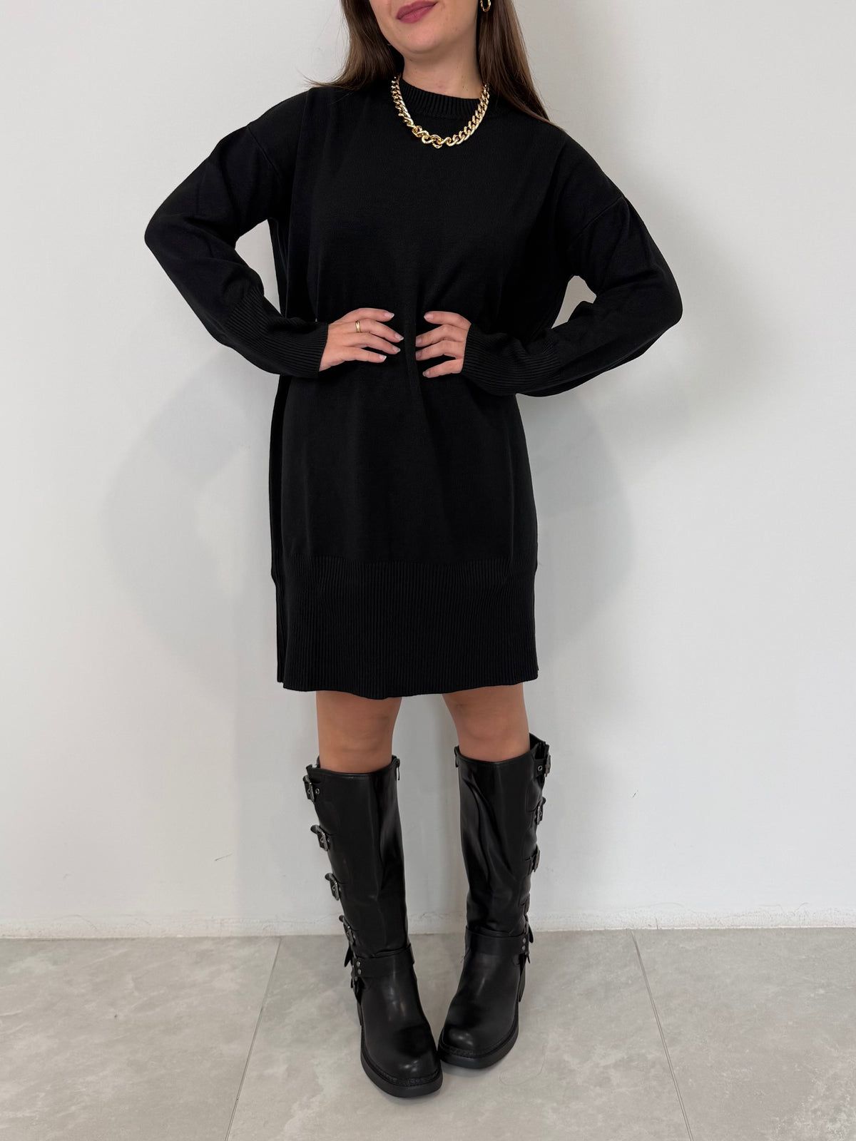SusyMix -  Abito in maglia nero