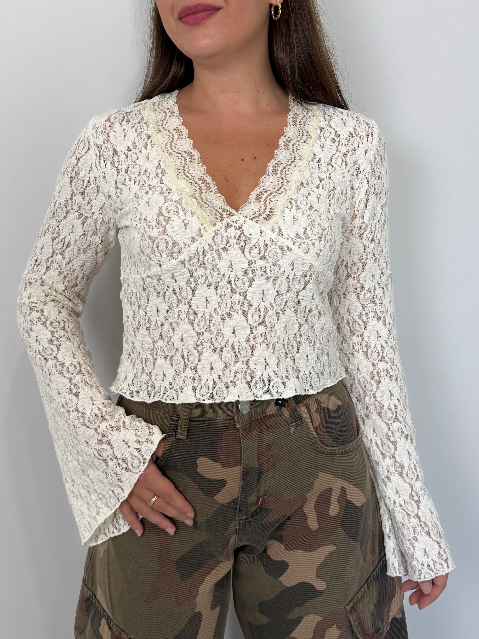Haveone - Maglia in pizzo