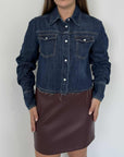 Haveone - Camicia in denim taglio vivo