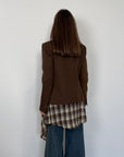Haveone - Giacca doppio bottone doppio tessuto