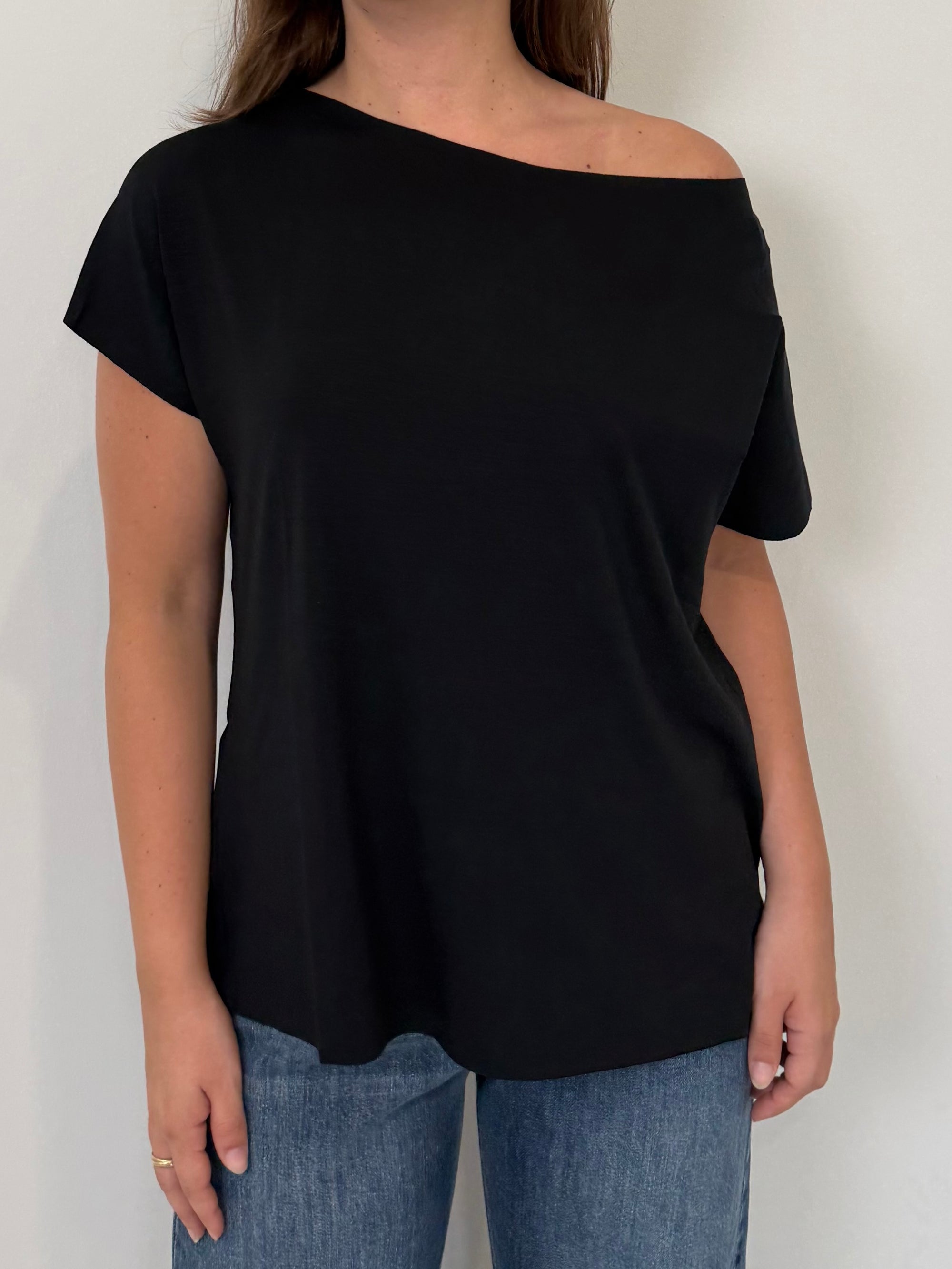 SusyMix - T-shirt con fiocchetti nera