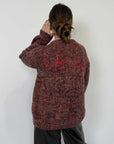 Please - Cardigan con scritta posteriore