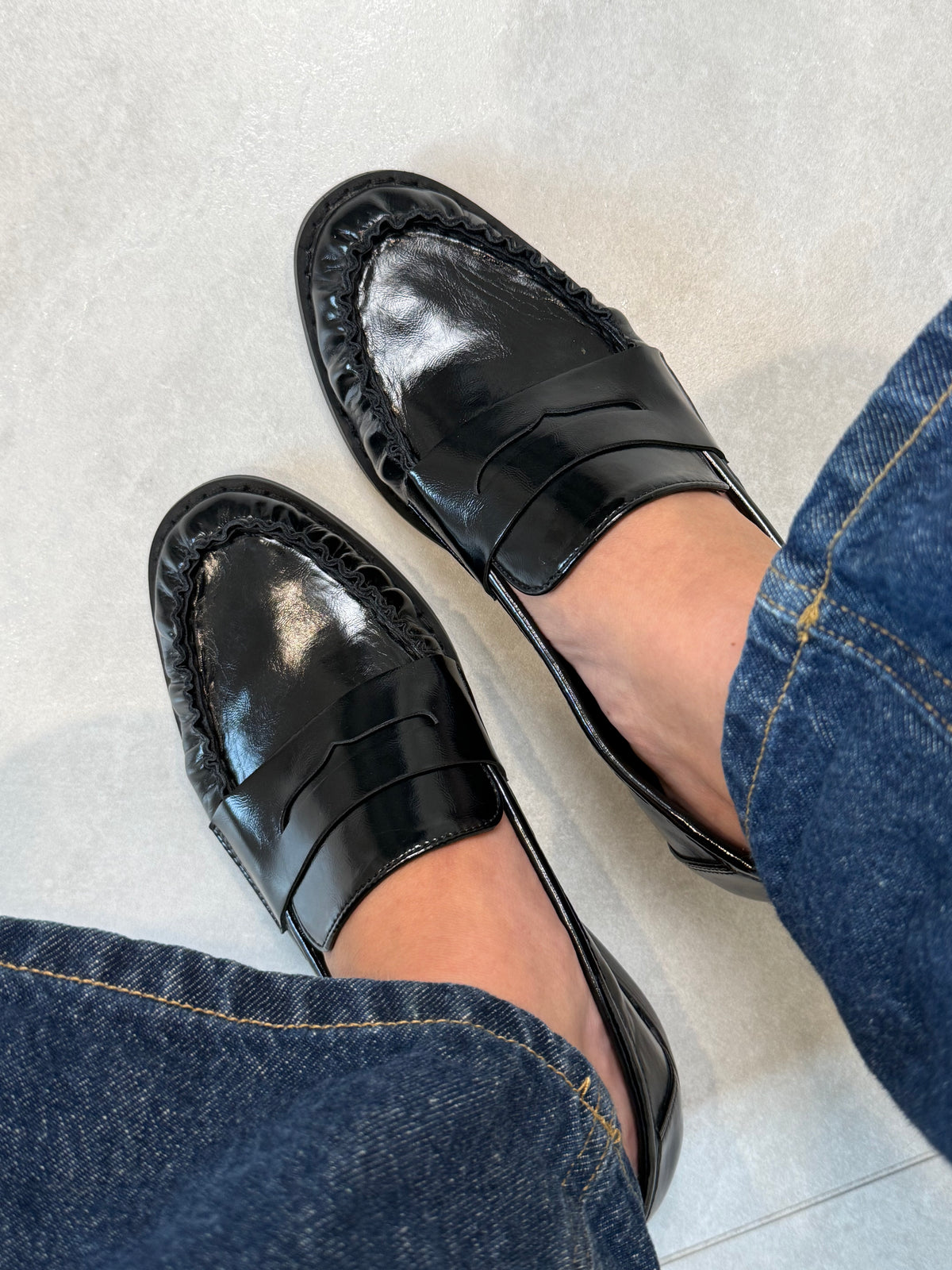Mocassino vernice nero
