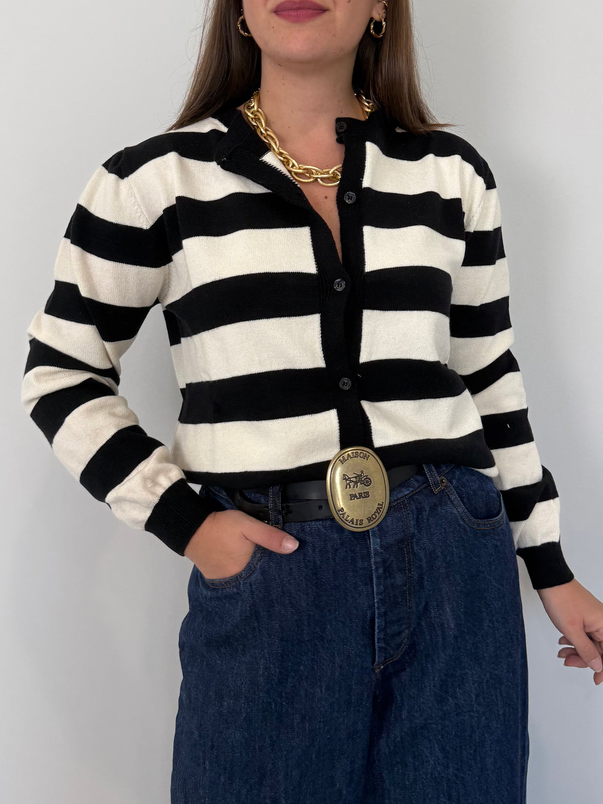 SusyMix - Cardigan rigato nero