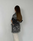 Tensione In - Gilet bandana con frange grigio