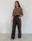 SusyMix - Pantalone animalier con bande