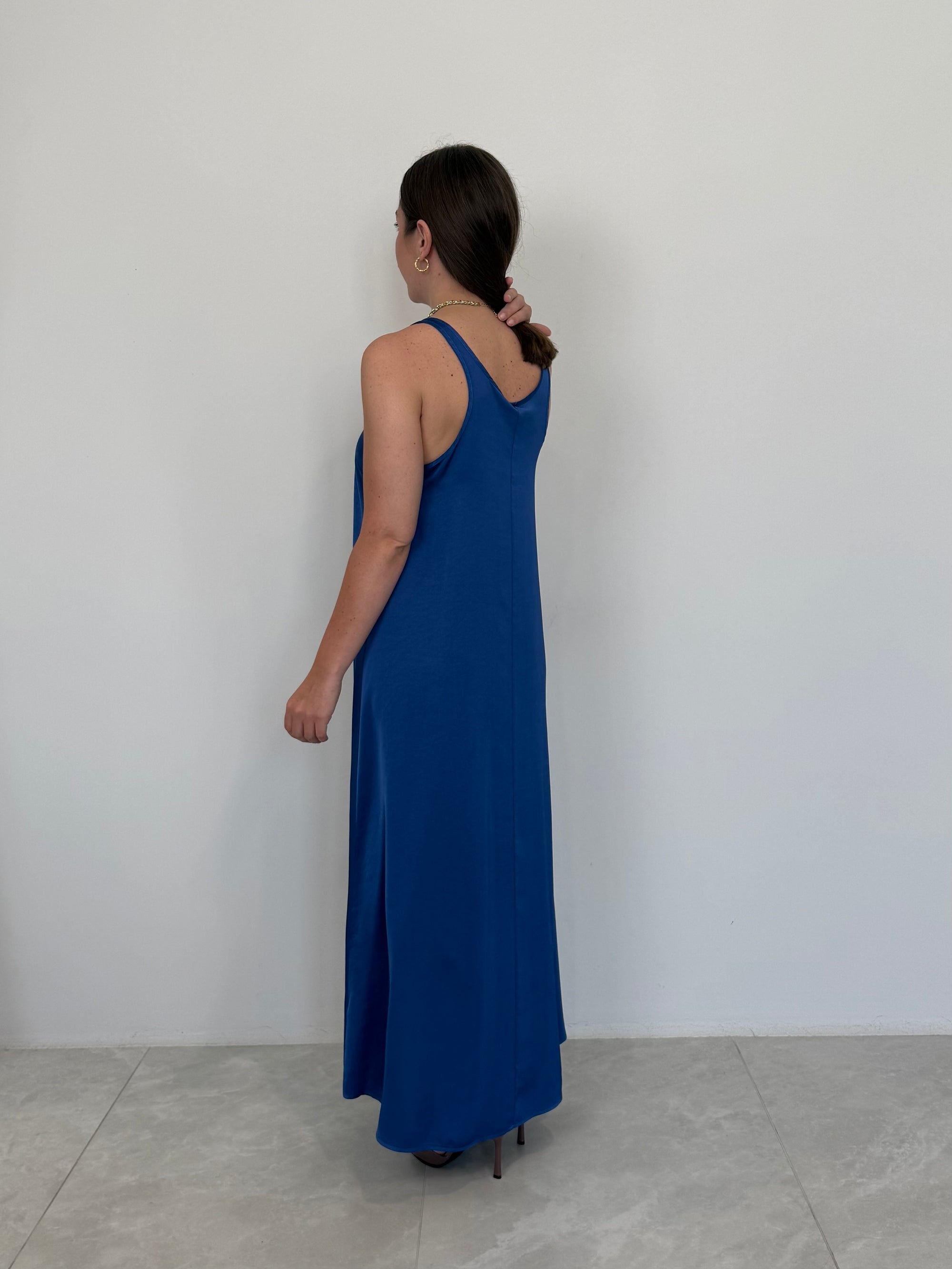 Tensione - Abito vogatore in viscosa blu