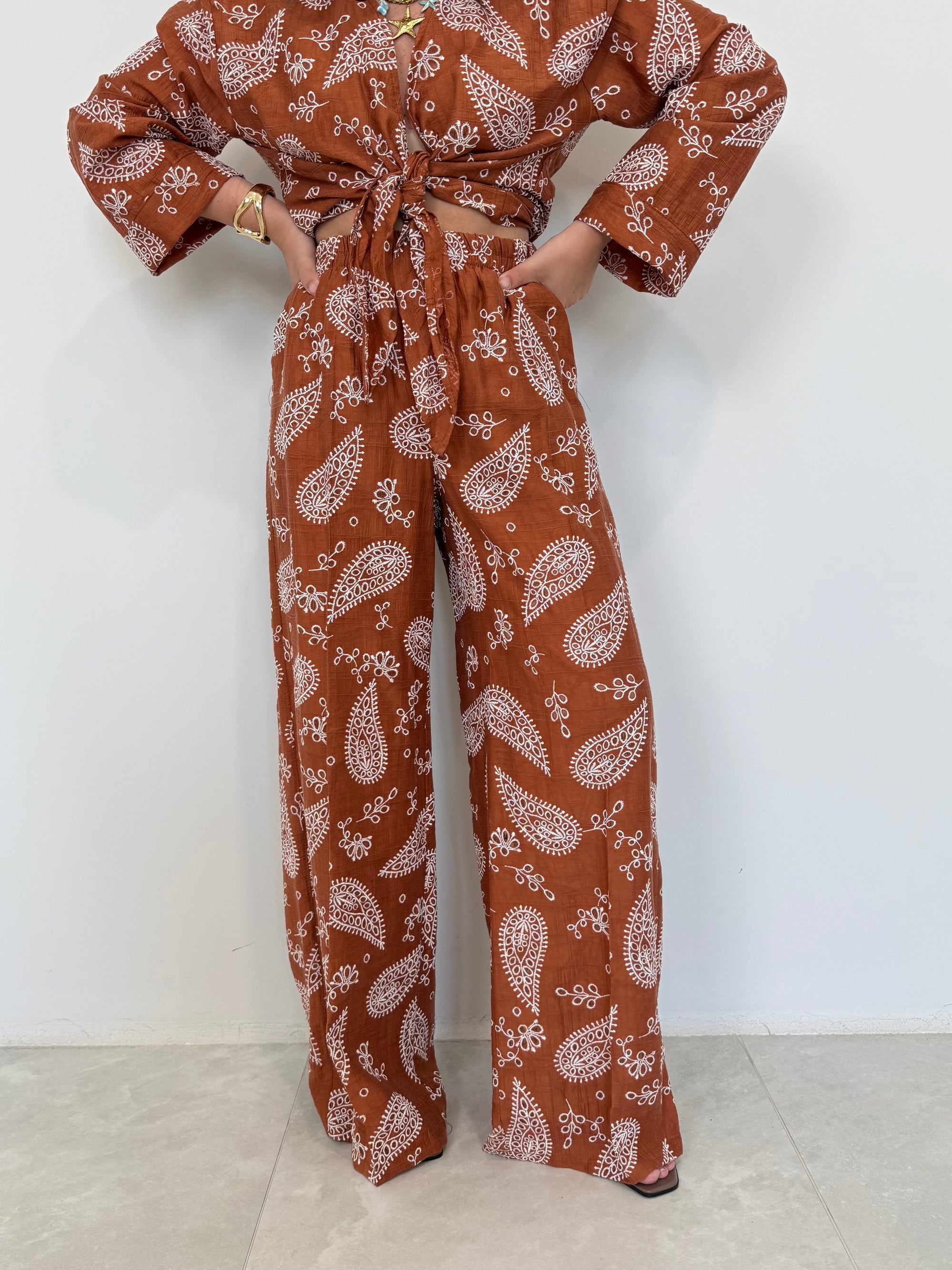 SusyMix - Pantalone paisley papaya