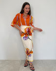 Haveone - Gonna pareo lunga orchidea arancio