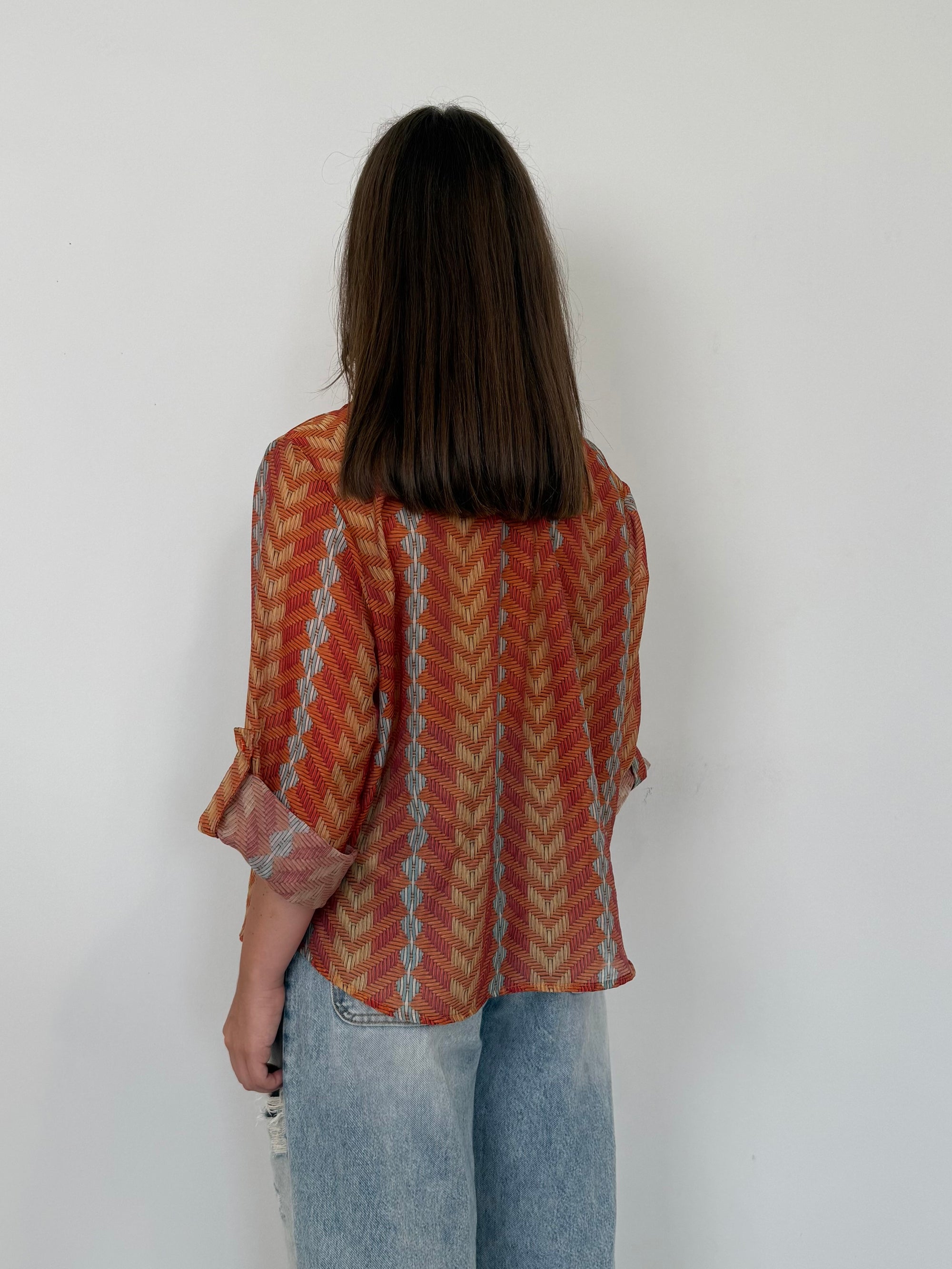 Haveone - Camicia con trama intreccio