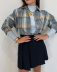 Haveone - Camicia check azzurra