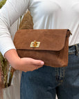 Civico23 - Borsa in vera pelle bamboo tabacco