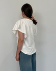 SusyMix - T-shirt con balzine bianca