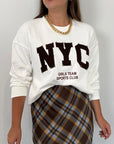 Civico23 - Felpa bianca New York moro