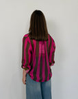 Haveone - Camicia righe larghe fuxia