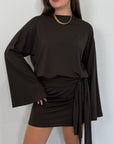 Haveone - Abito corto con manica trapezio
