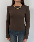 SusyMix - Maglia con spalline moro