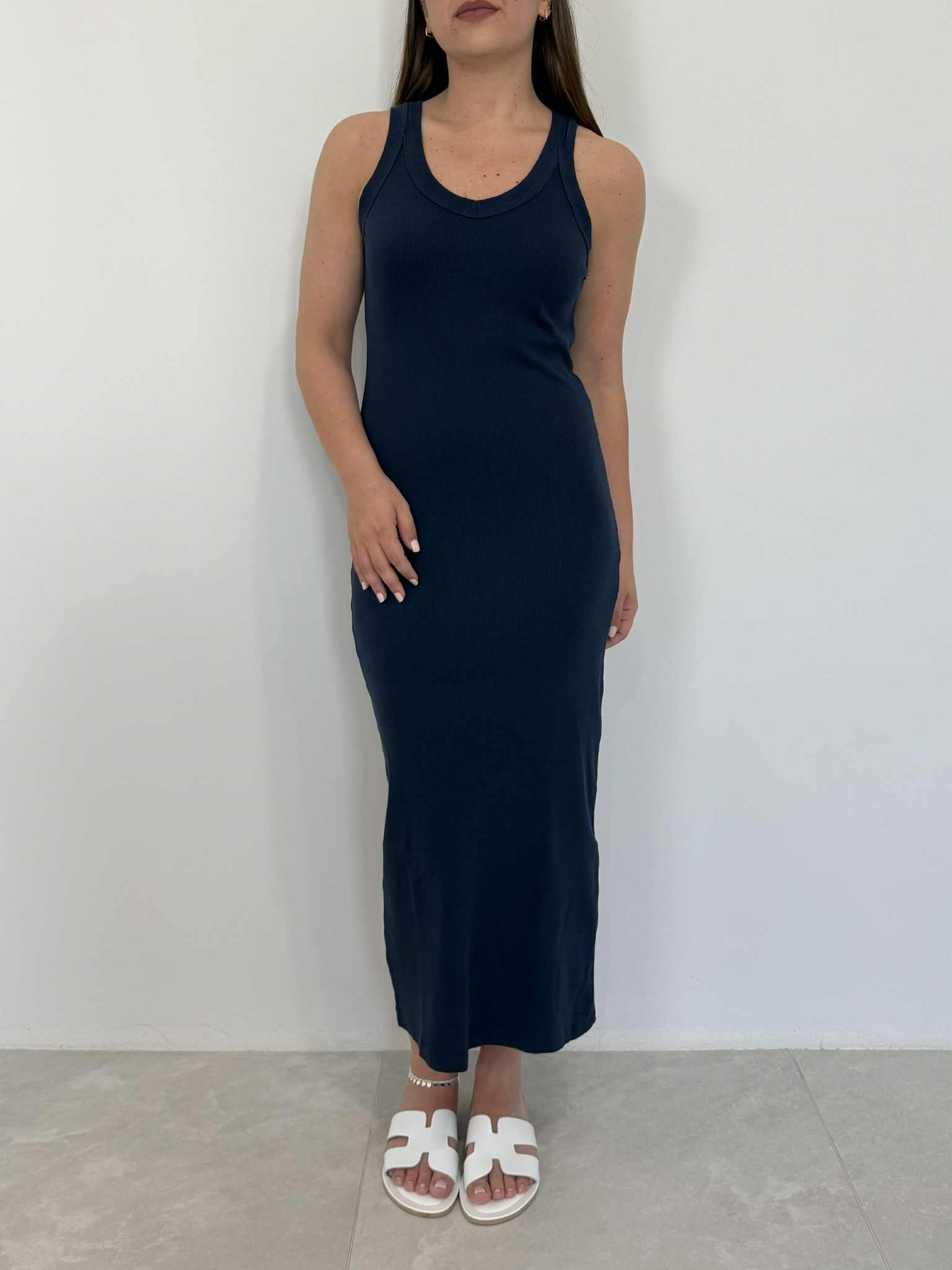SusyMix - Abito in cotone a costine blu