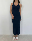 SusyMix - Abito in cotone a costine blu