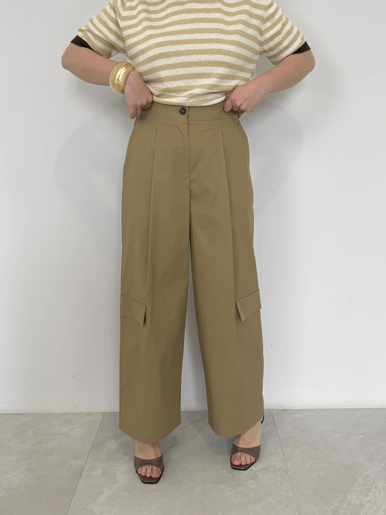 Tensione In - Pantalone tasca bassa sabbia