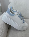 Sneaker platform azzurra