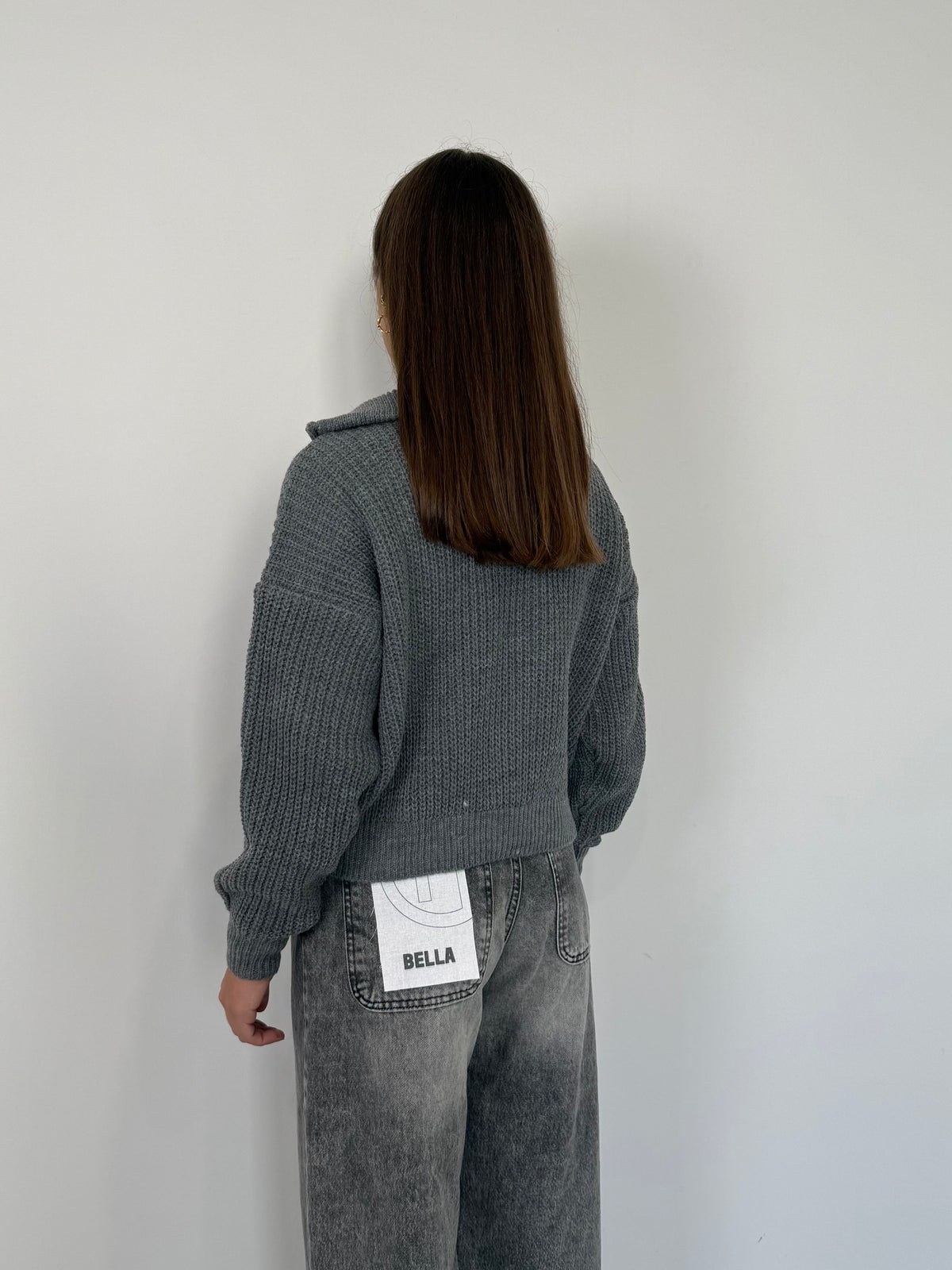 SusyMix - Maglioncino mezza zip grigio