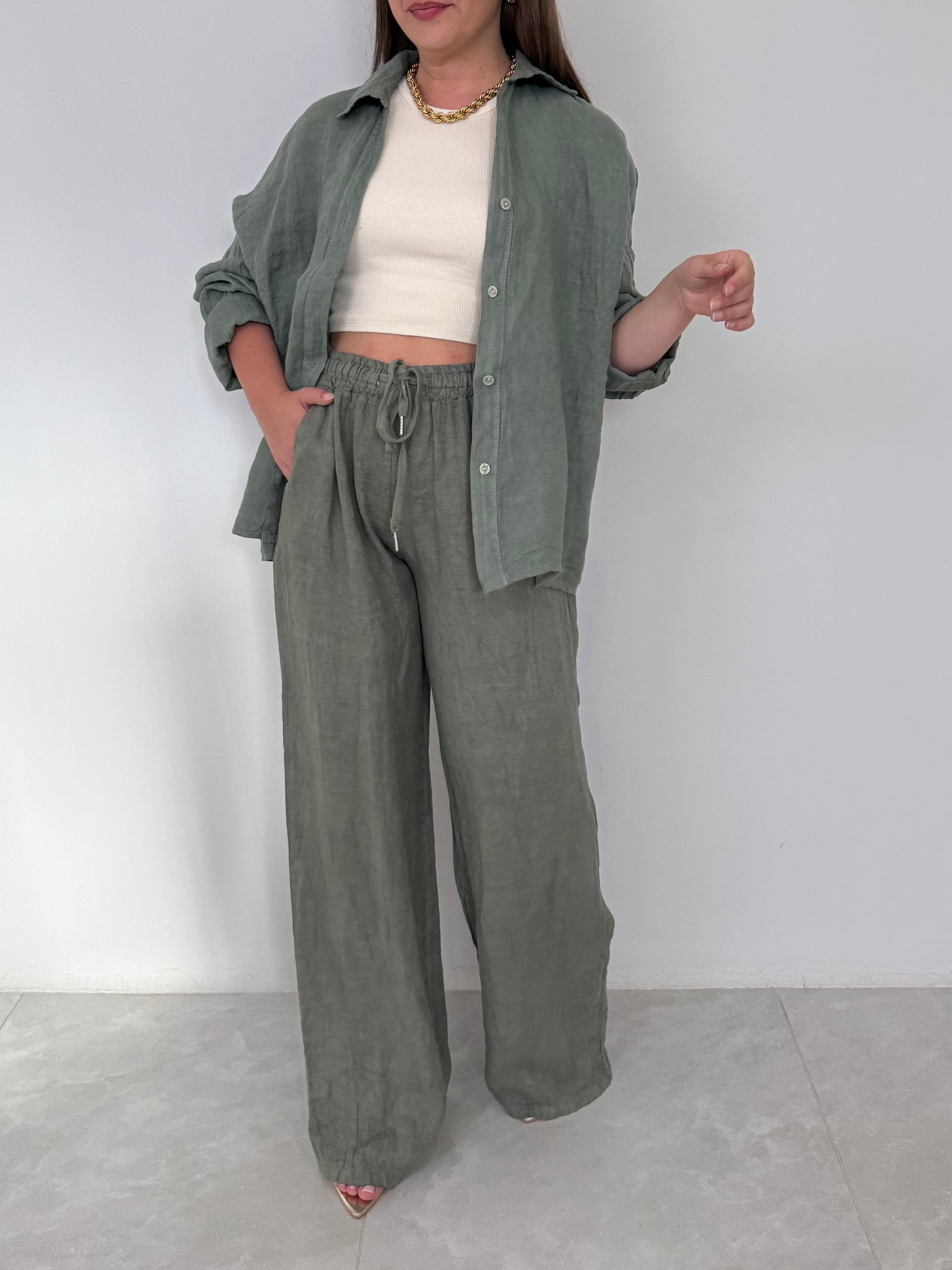 Civico23 - Completo in lino militare