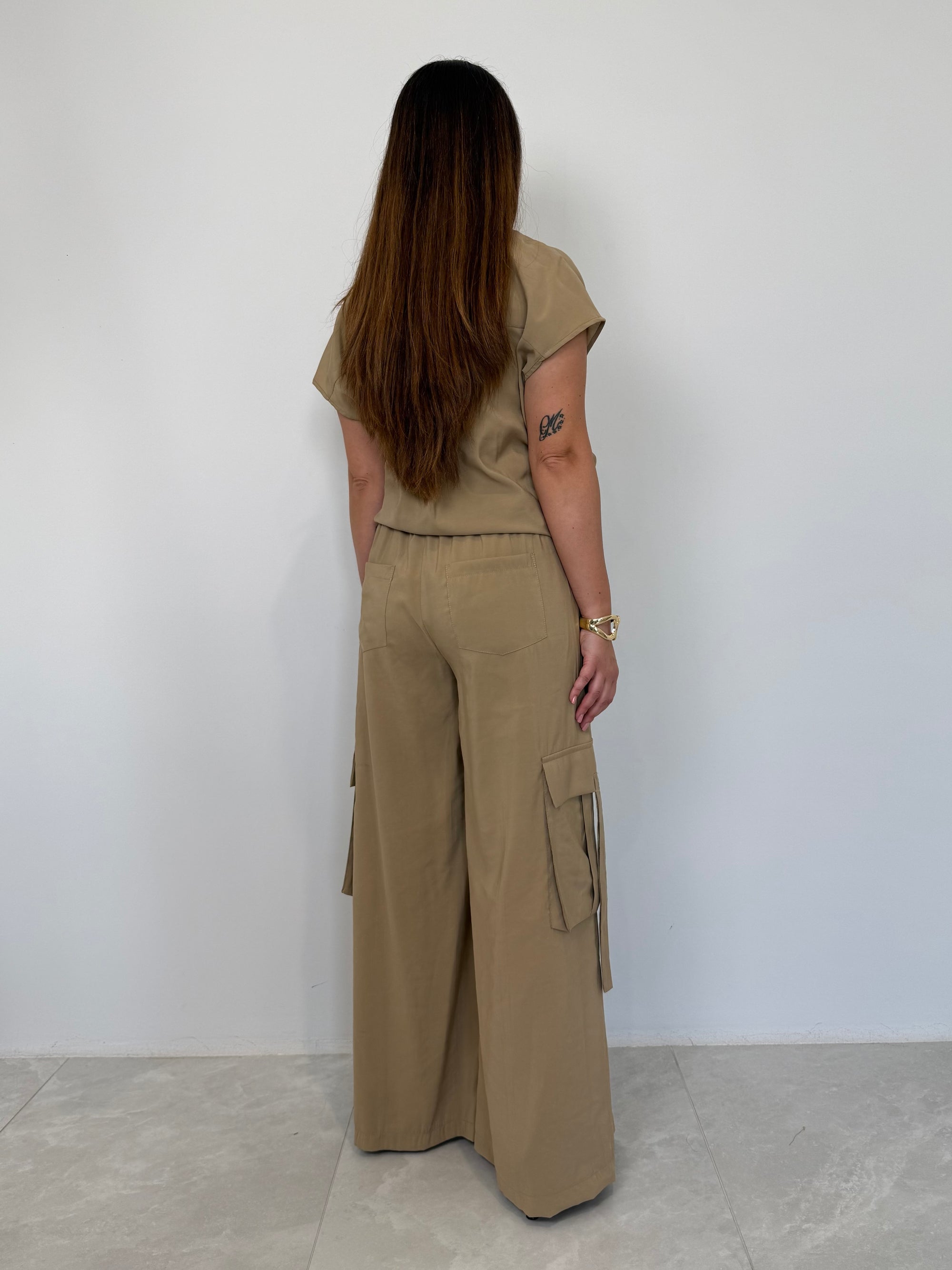 Tensione In - Pantalone cupro cargo