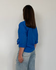 Haveone - Camicia in mussola di cotone blu