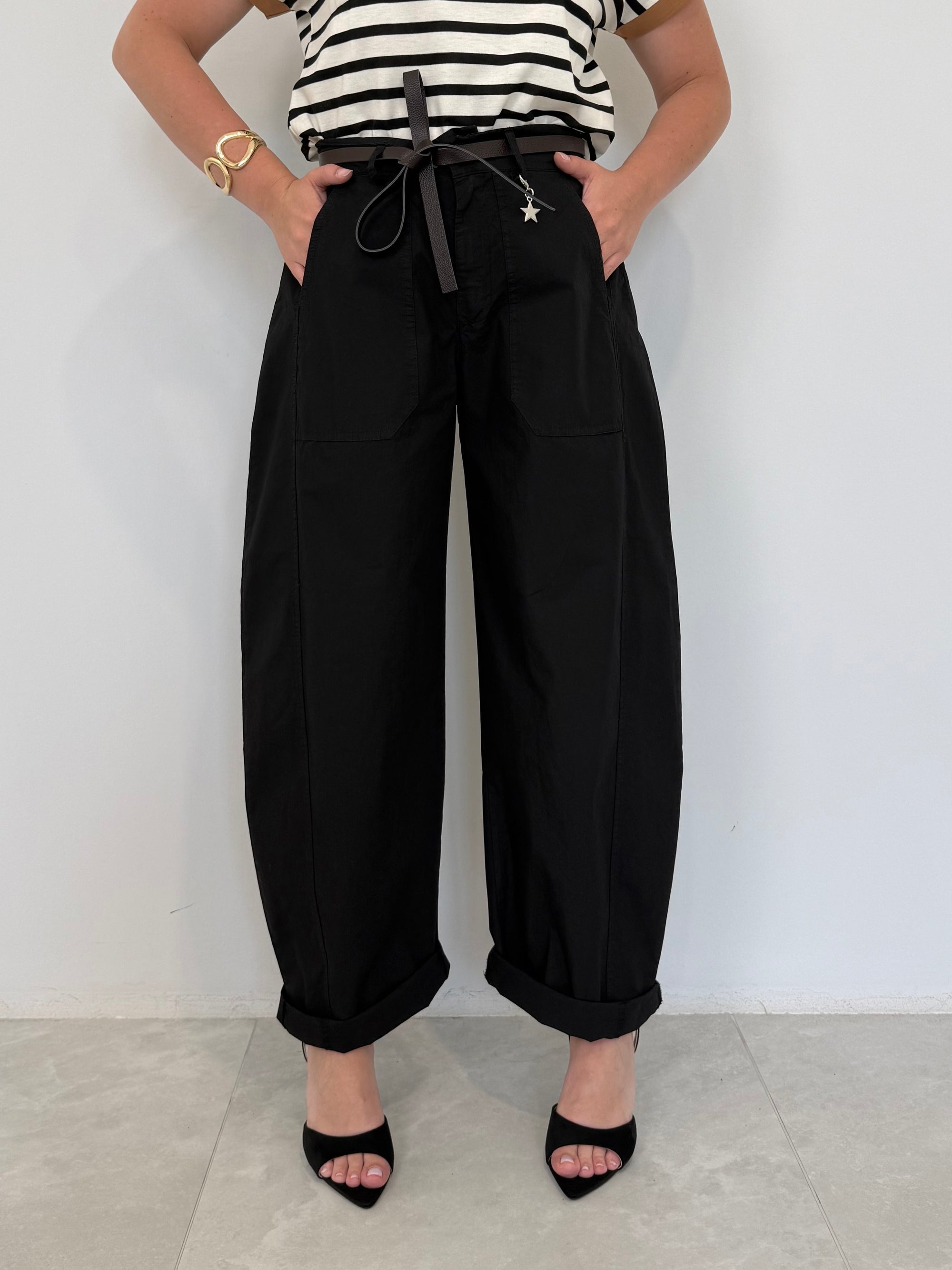 SusyMix - Pantalone con stellina LT nero