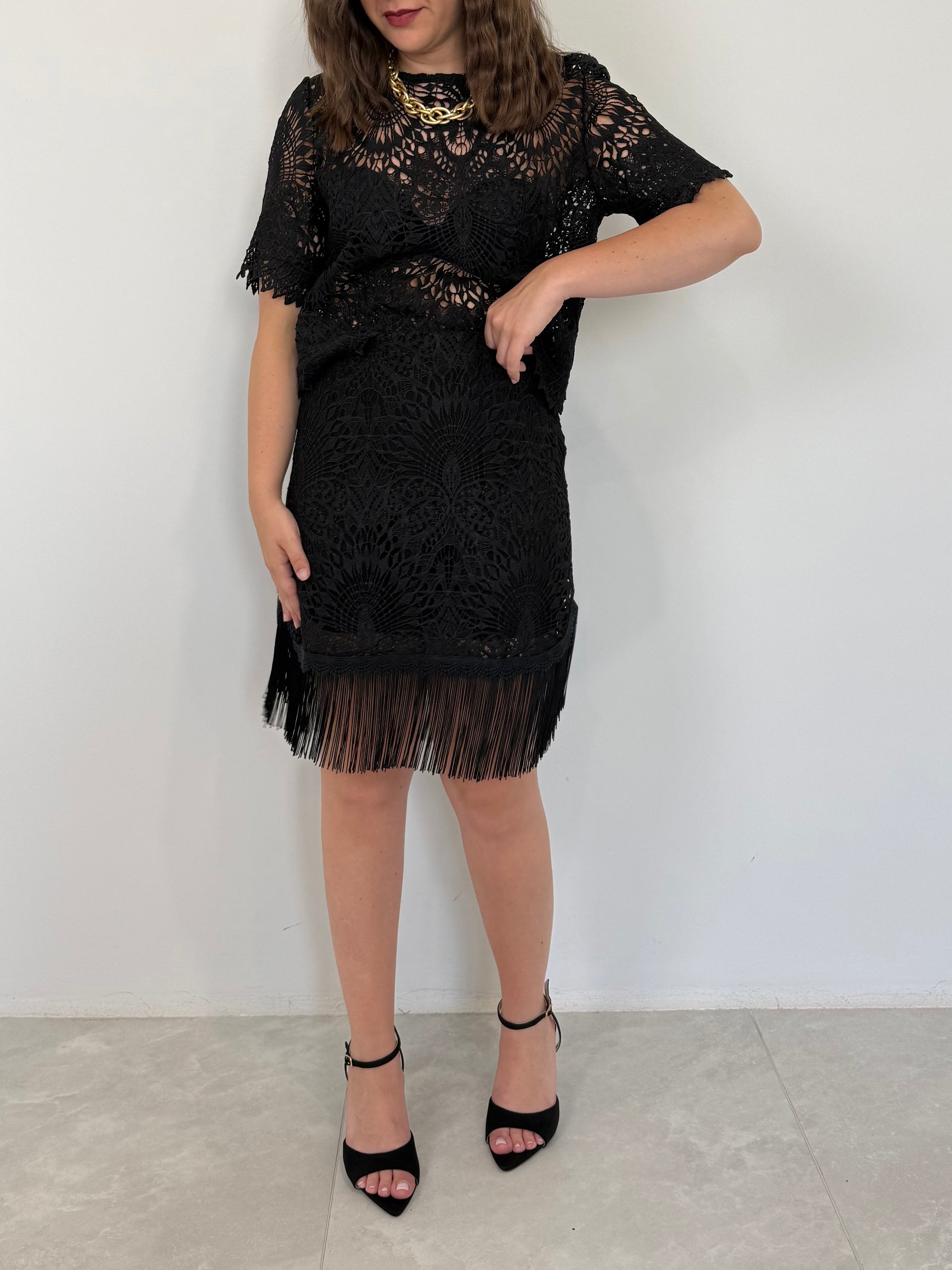 Haveone - Gonna in pizzo con frange