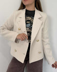 SusyMix - Cappottino con bottoni panna