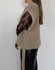 Haveone - Gilet con fiocchi ecru