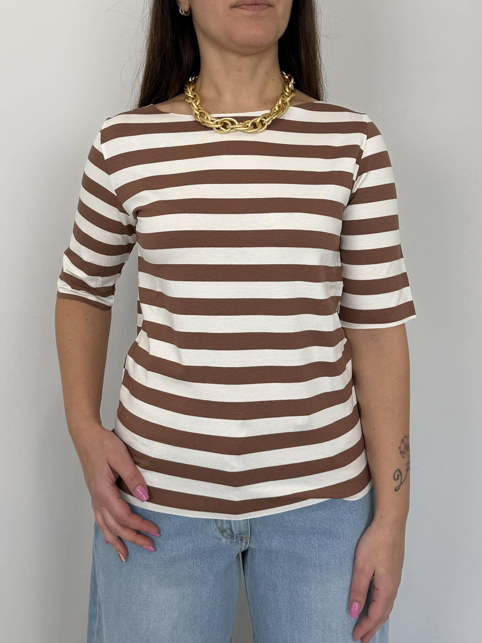 SusyMix - Maglia al gomito righe moro