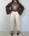 SusyMix - Pantalone cuoricino panna