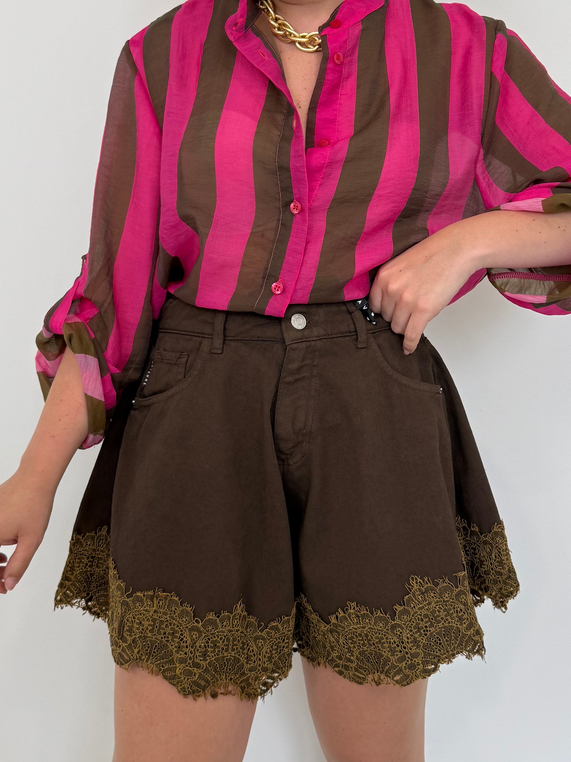 Haveone - Short Ivy farfalla moro con pizzo