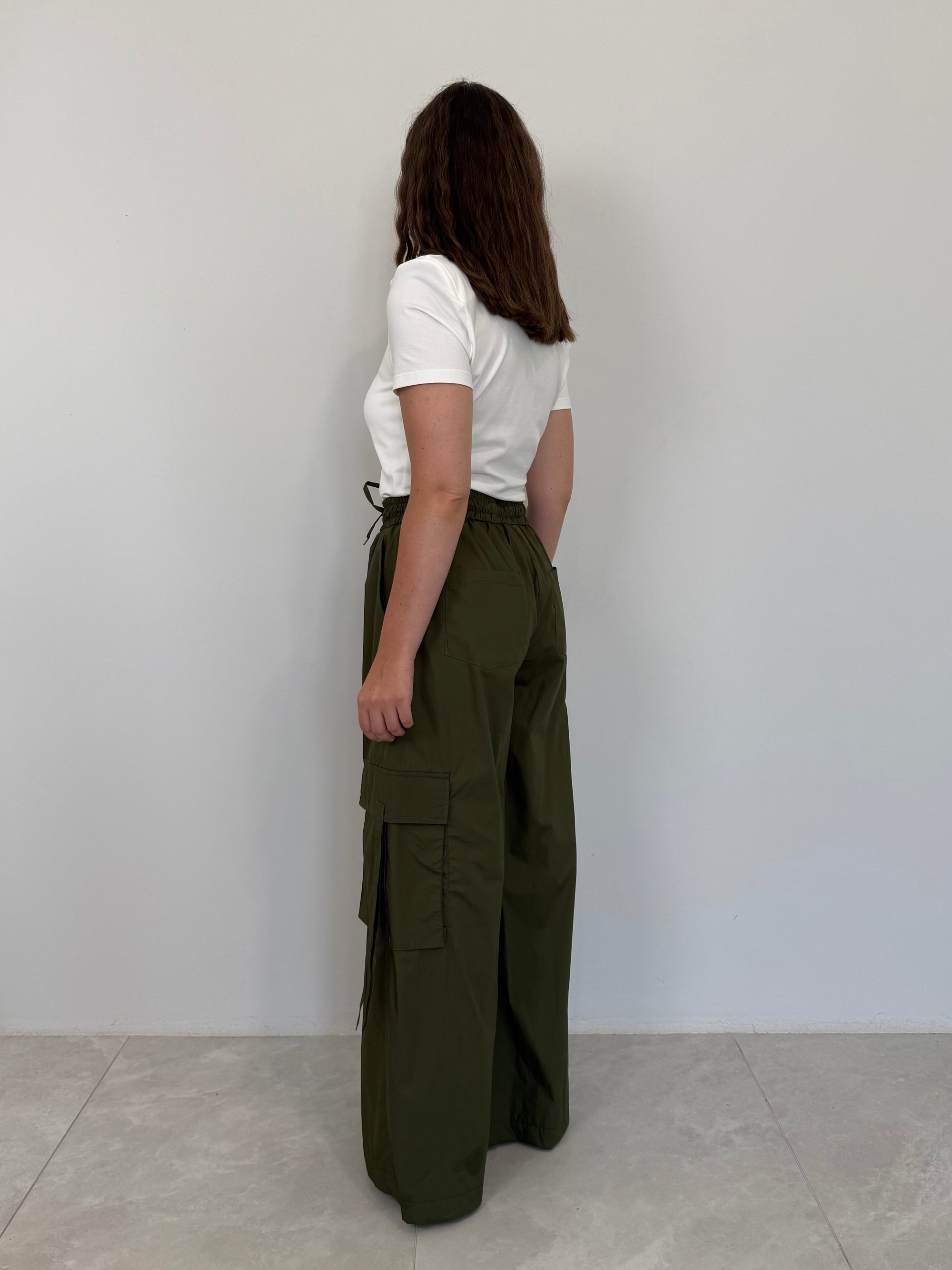 Tensione In - Pantalone cargo paracute verde